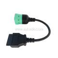 J1939 Male 16pin OBD2 Female Cable to 9pin